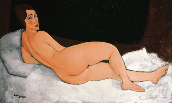 Liegender Akt (auf der linken Seite) à Amadeo Modigliani