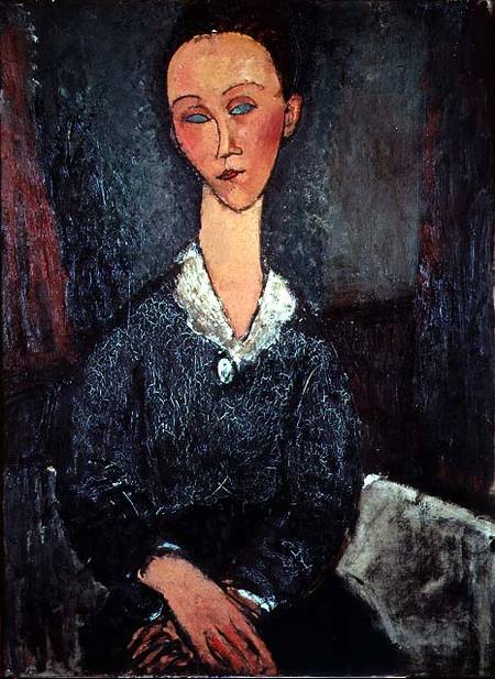 Portrait of a Woman with a White Collar à Amadeo Modigliani