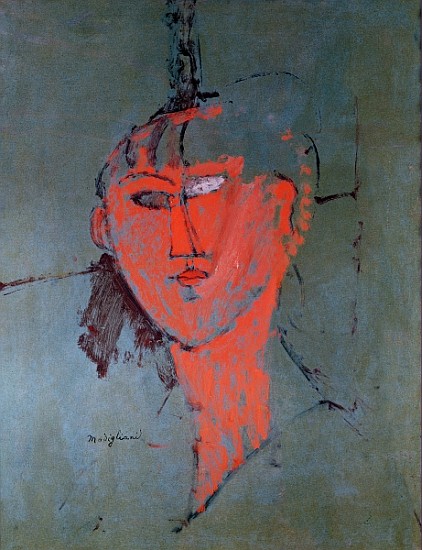 The Red Head, c.1915 à Amadeo Modigliani