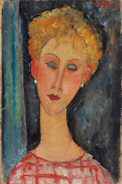 Young Girl with Earrings à Amadeo Modigliani