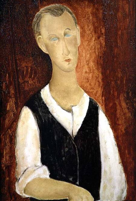 Young Man with a Black Waistcoat à Amadeo Modigliani
