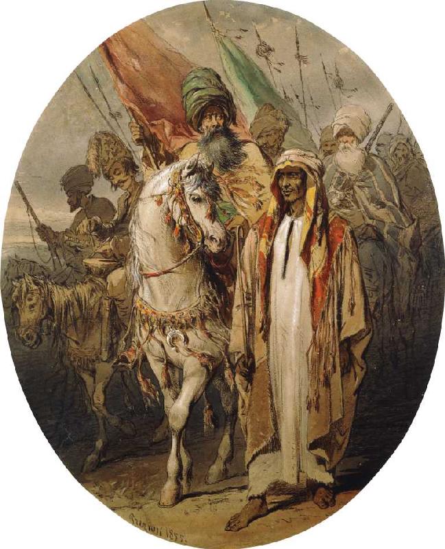 Arabische Krieger à Amadeo Preziosi