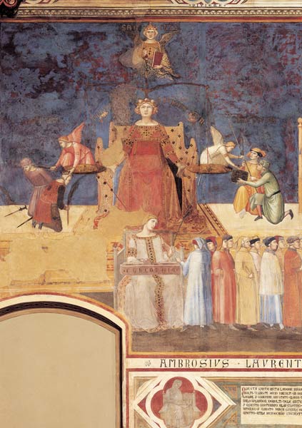 Justitia and Concordia à Ambrogio Lorenzetti