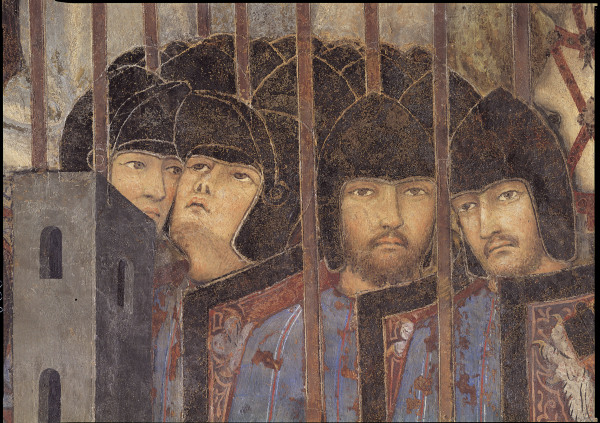 Buon Gov.,Soldiers w.Lances à Ambrogio Lorenzetti