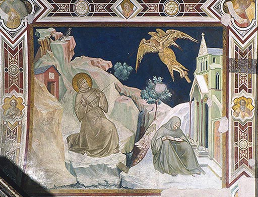 Die Stigmatisation des hl. Franziskus von Assisi auf dem Berg La Verna à Ambrogio Lorenzetti