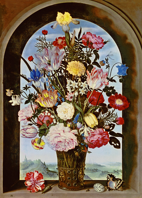 Botte de fleurs dans la fenêtre à Ambrosius Bosschaert