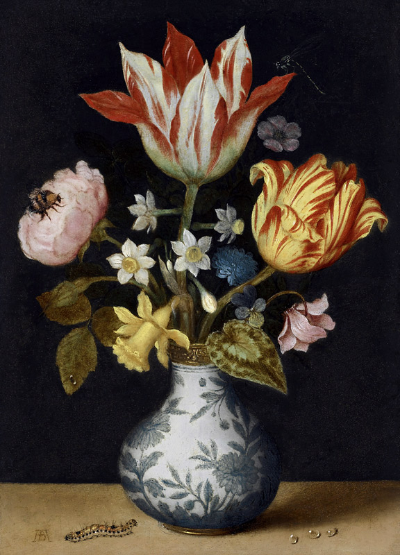 Still Life of Flowers in a Wan-Li Vase à Ambrosius Bosschaert
