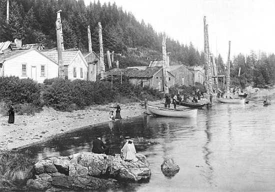 Village in Alaska, c.1900 à Photographe américain