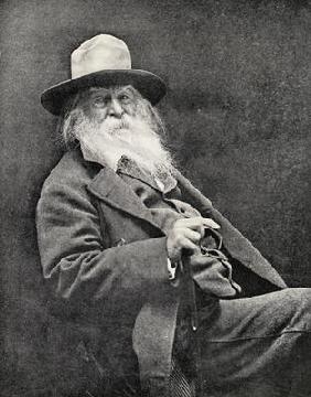 Walt Whitman (1819-91) (b/w photo)