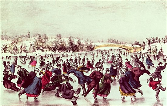 Central Park, Winter: The Skating Carnival à Ecole americaine