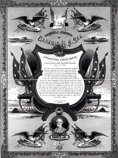 Farewell Address of General Robert E. Lee, published Burk and McFetridge à Ecole americaine
