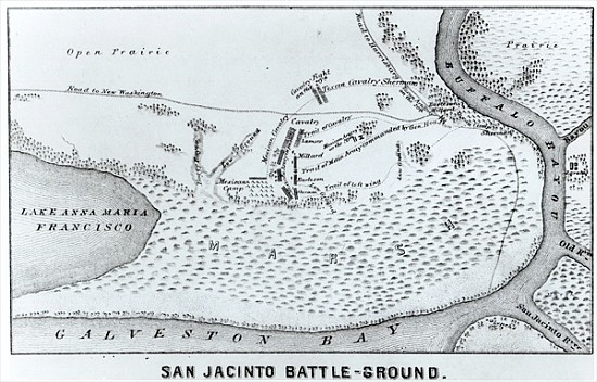 Ground Plan of the Battle of San Jacinto à Ecole americaine