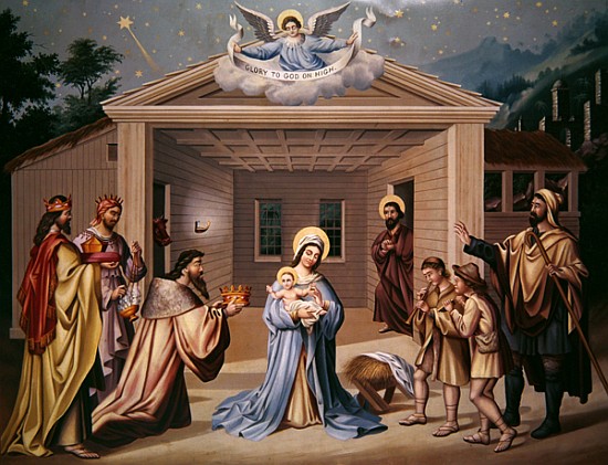 Nativity, early 19th century à Ecole americaine