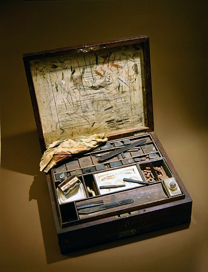 Paintbox of John James Audubon (1785-1851) à Ecole americaine