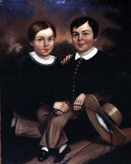 Portrait of Two Children à Ecole americaine