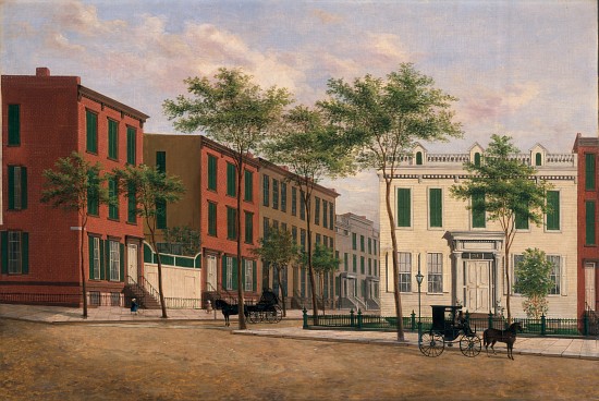 Street in Brooklyn, 1880-90 à Ecole americaine