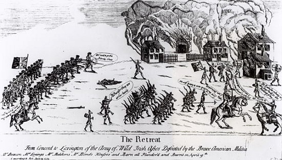 The Retreat, published 1775 à Ecole americaine