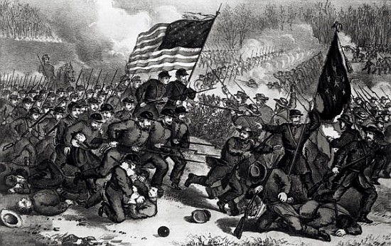 The Second Battle of Bull Run, Fought 29th August 1862, pub. Currier and Ives à Ecole americaine