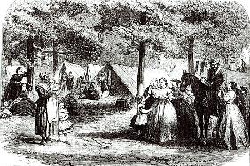 Southern refugees encamping in the woods near Vicksburg