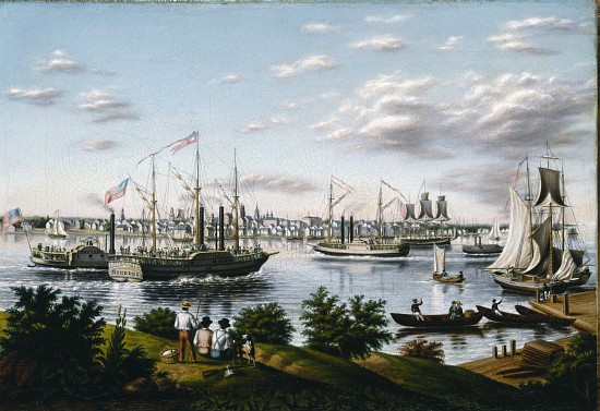 View of Detroit in à Ecole americaine