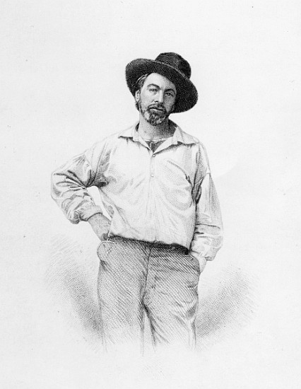 Walt Whitman, frontispiece to ''Leaves of Grass'' à Ecole americaine