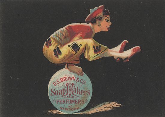 Advertisement for D. S. Brown & Co. Soap makers and Perfumers, New York à École américaine, (19ème siècle)