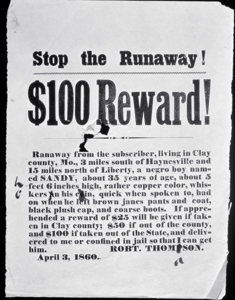 Reward Poster, April 3, 1860 (letterpress broadside) à École américaine, (19ème siècle)
