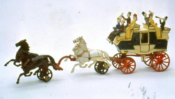Toy stagecoach à École américaine, (19ème siècle)