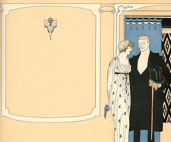 Fashionable Couple Arriving at a Ballroom à École américaine (20ème siècle)