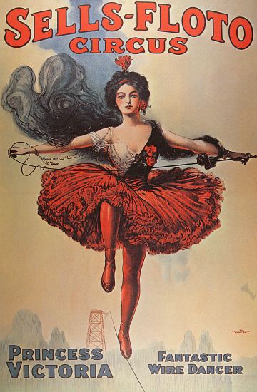 Poster advertising the 'Sells-Floto Circus' à École américaine (20ème siècle)