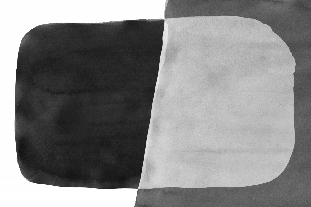 Minimal Black and White Abstract 06 Brushstroke à amini54
