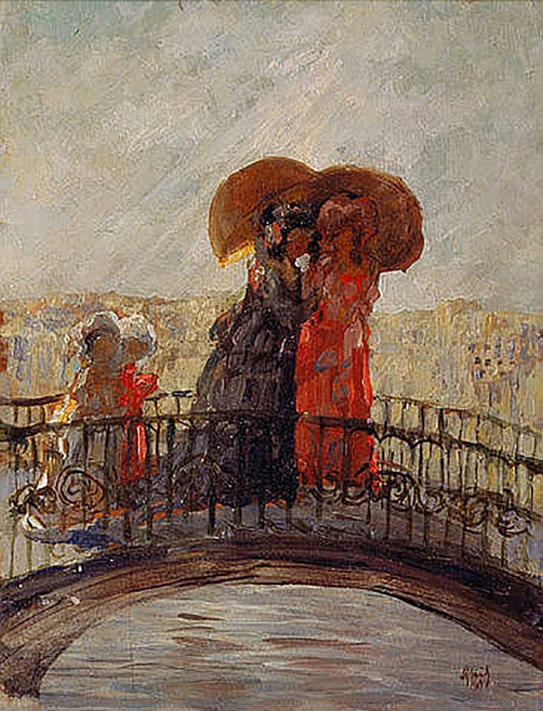 In the rain à Anatoli Afanasiewitsch Arapow