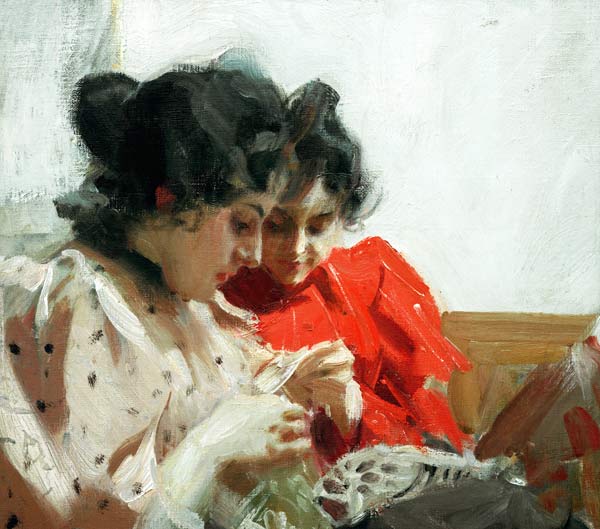 Anders Zorn / Lacy Seam / Painting, 1894 à Anders Leonard Zorn