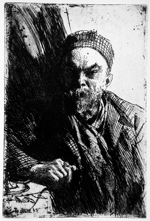 Portrait of the Poet Paul Verlaine (1844-1896) à Anders Leonard Zorn