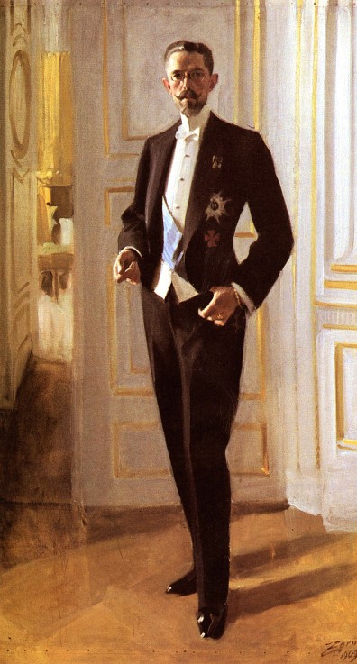 Portrait of Gustav V, King of Sweden à Anders Leonard Zorn