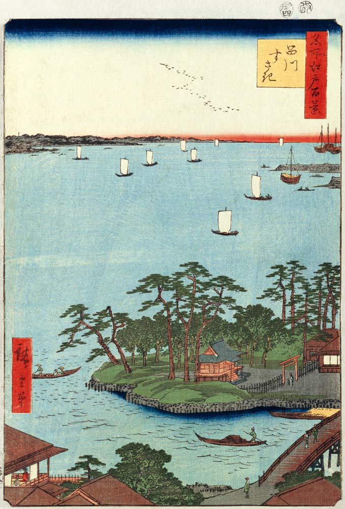 Shinagawa Susaki (One Hundred Famous Views of Edo) à Ando oder Utagawa Hiroshige
