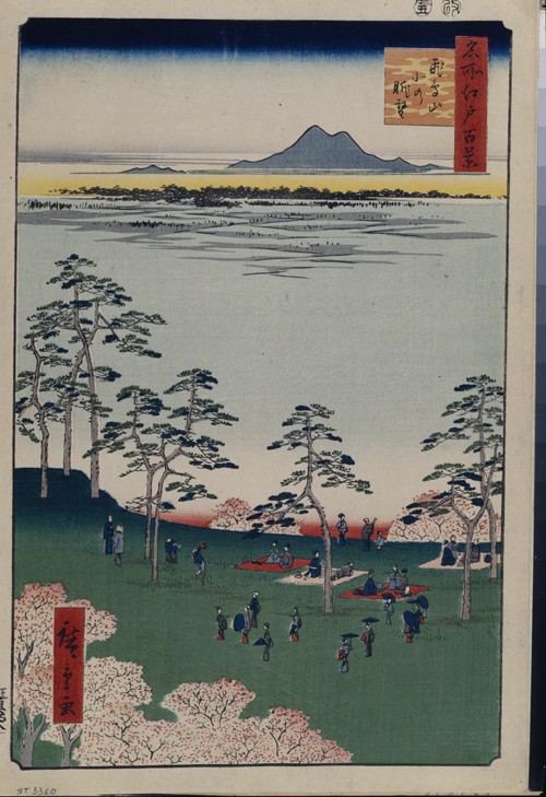 View to the North from Asukayama (One Hundred Famous Views of Edo) à Ando oder Utagawa Hiroshige