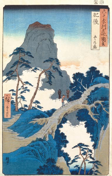 Go-Kanosho, Higo Province (woodblock print) à Ando oder Utagawa Hiroshige