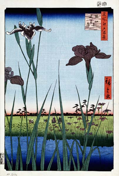 Irises at Horikiri (One Hundred Famous Views of Edo) à Ando oder Utagawa Hiroshige