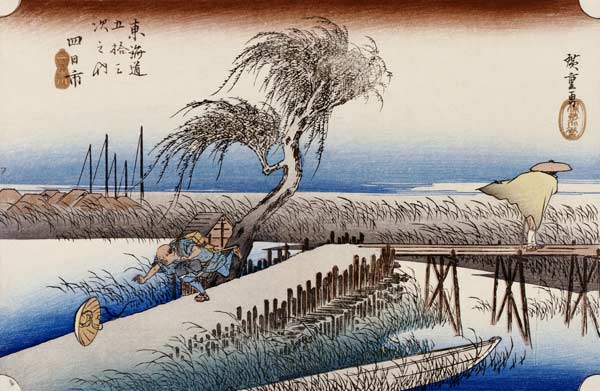 Mie River Near Yokkaichi à Ando oder Utagawa Hiroshige