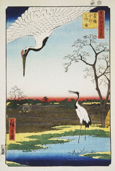 Mikawa Island, Kanasugi, and Minowa (One Hundred Famous Views of Edo) à Ando oder Utagawa Hiroshige