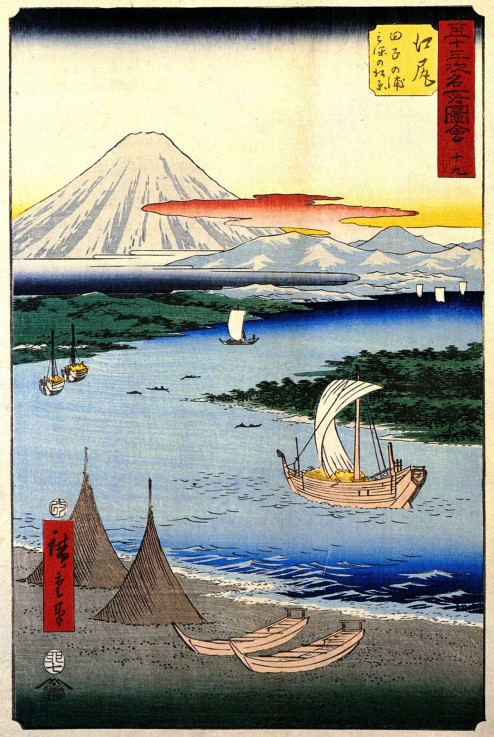 Ejiri Station. The 53 Stations of the Tokaido (Tate-e Edition) à Ando oder Utagawa Hiroshige