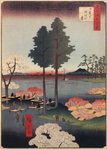 Suwa Bluff in Nippori (One Hundred Famous Views of Edo) à Ando oder Utagawa Hiroshige