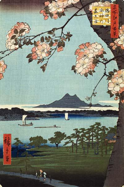 Massaki et le bosquet de Suijin au bord de la rivière Sumida 