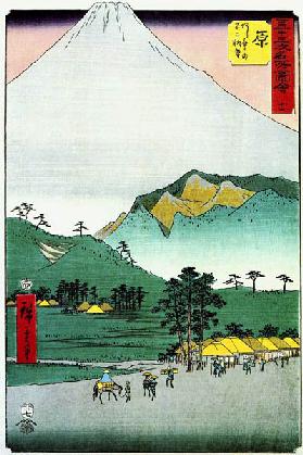 Hara Station. The 53 Stations of the Tokaido (Tate-e Edition)