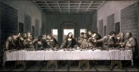 Copy of Leonardo's Last Supper, 1794 (chalks, tempera and wash on à Andre Dutertre