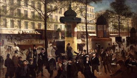 Study for a panorama of the Boulevard de Montmartre à André Gill