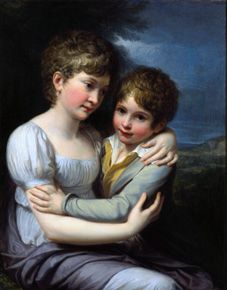 Les enfants du peintre, Carlotta et Raffaello. à Andrea Appiani
