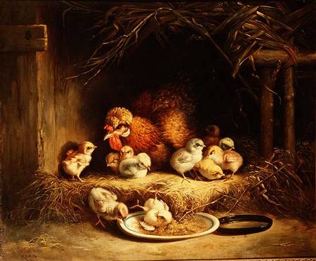 Hen with her Chicks à Andrea Cherubini