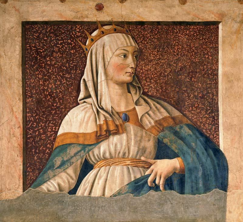 Queen Esther, from the Villa Carducci series of famous men and women à Andrea del Castagno